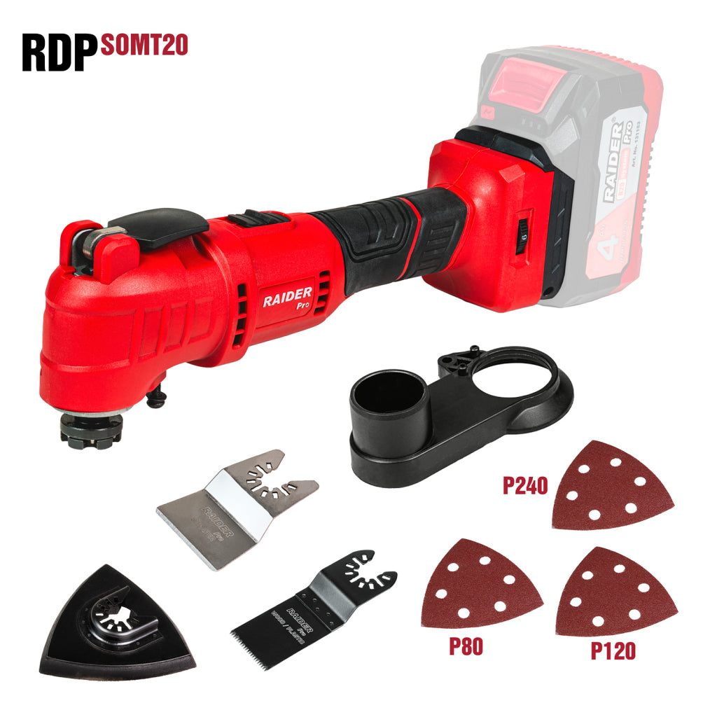 Raider R20 Unealta multifunctionala cu vibratii 20V 3° SOLO RDP-SOMT20 R20 - O baterie, multe posibilitati!