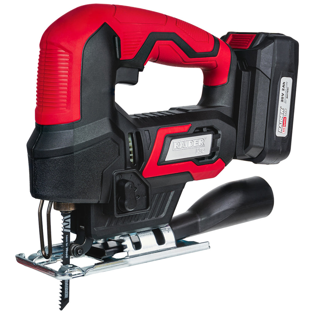 Raider R20 Fierastrau pendular prindere rapida 80mm 2.0Ah RDP-KJS20 R20 - O baterie, multe posibilitati!