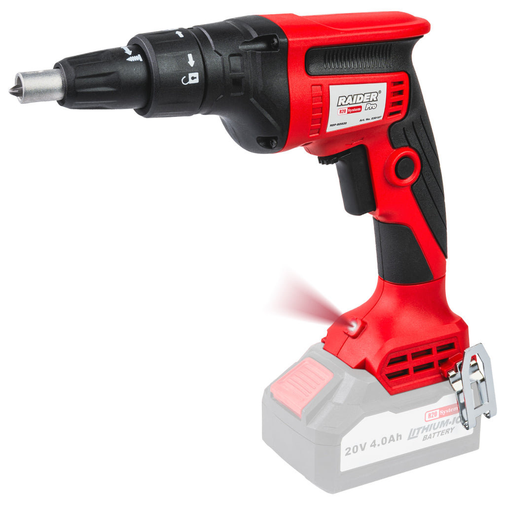Raider R20 Surubelnita electrica gips-carton 20V SOLO RD-BDS20 R20 - O baterie, multe posibilitati!