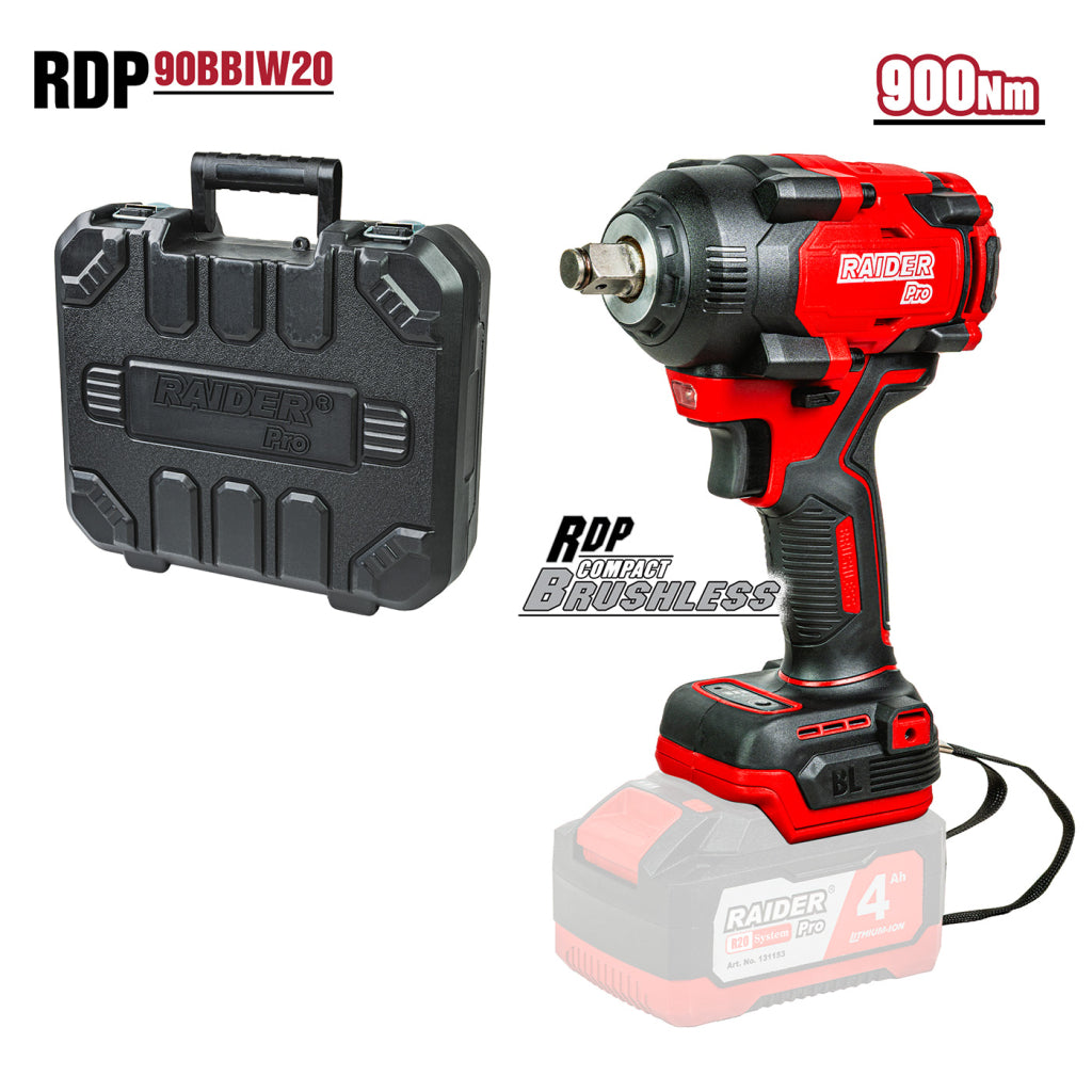 Raider R20 Masina insurubat cu impact 20V 1/2" 900Nm SOLO RDP-90BBIW20 R20 - O baterie, multe posibilitati!