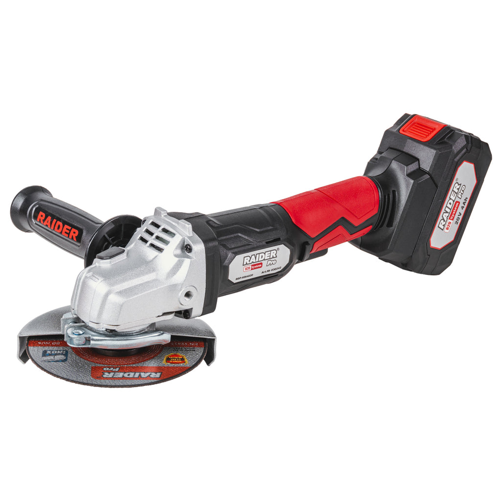 Raider R20 Polizor unghiular Ø125mm 20V 4.0Ah RDP-KBAG20 R20 - O baterie, multe posibilitati!