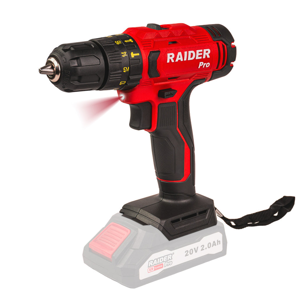 Raider R20 Masina de gaurit cu percutie 20V SOLO 44Nm RDP-PCD20 R20 - O baterie, multe posibilitati!