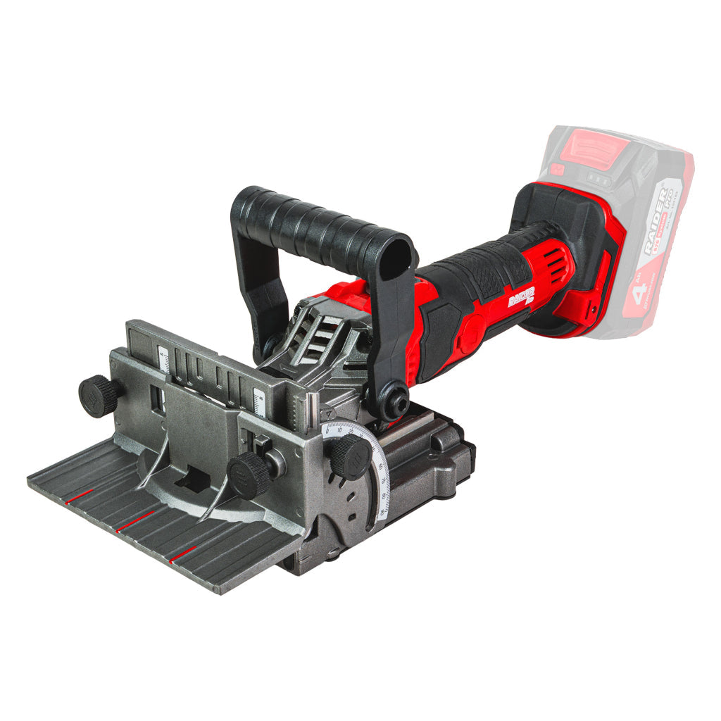 Freza pentru Biscuiti pe Acumulator Raider Pro R20 RDP-CBJ20, 20V, Ø100mm, Solo R20 - O baterie, multe posibilitati!