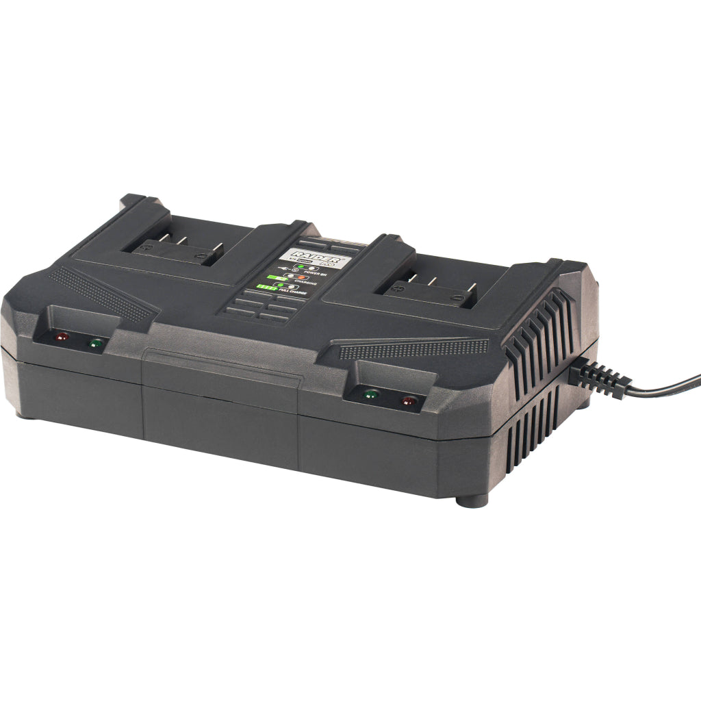Raider R20 Incarcator dual 2x2Ah pentru acumulator 20V R20 - O baterie, multe posibilitati!