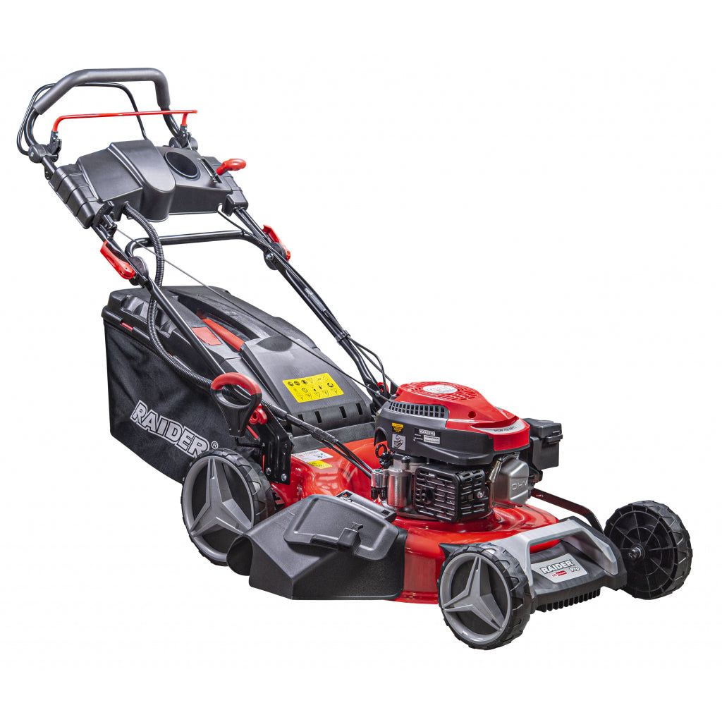 Raider R20 Masina de tuns iarba cu motor pe benzina si pornire la buton 5cp 5in1 2.0Ah RDP-GLM11 R20 - O baterie, multe posibilitati!