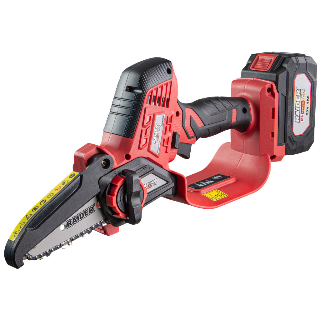 Raider R20 Fierastrau de gradina cu lant si lama 20V 100mm 4.0Ah RDP-GLGP20 R20 - O baterie, multe posibilitati!