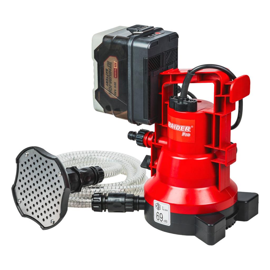 Raider R20 Pompa submersibila cu plutitor  20V 53L/min 10m 3/4" SOLO RDP-CWP20 R20 - O baterie, multe posibilitati!