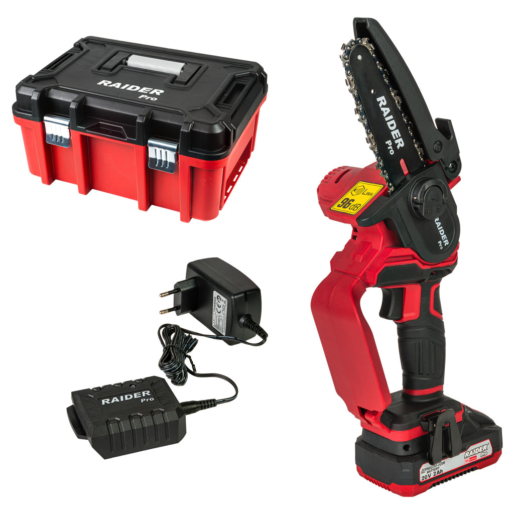 Raider R20 Fierastrau de gradina cu lant si lama 20V 120mm 2.0Ah RDP-YGP20 R20 - O baterie, multe posibilitati!