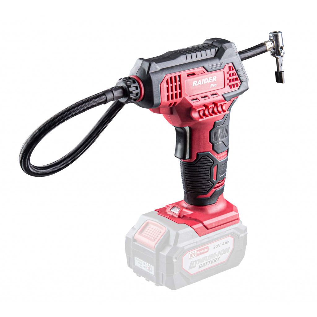 Raider R20 Mini compresor 20V 7 bari LED Display accesorii SOLO RDP-SAC20 R20 - O baterie, multe posibilitati!