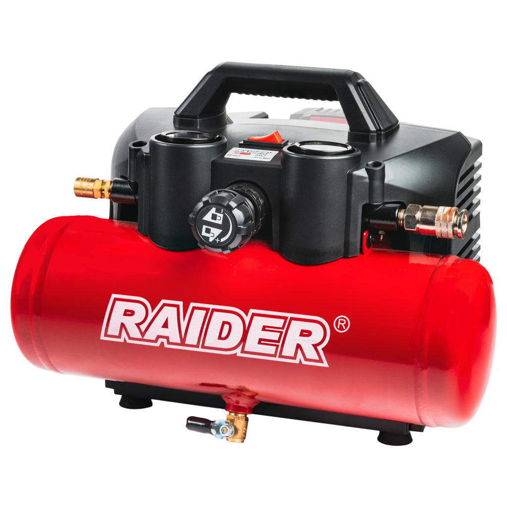 Raider R20 Compresor aer 20V cu butelie de 4L 32L/min 8bar SOLO RDP-J4AC20 R20 - O baterie, multe posibilitati!