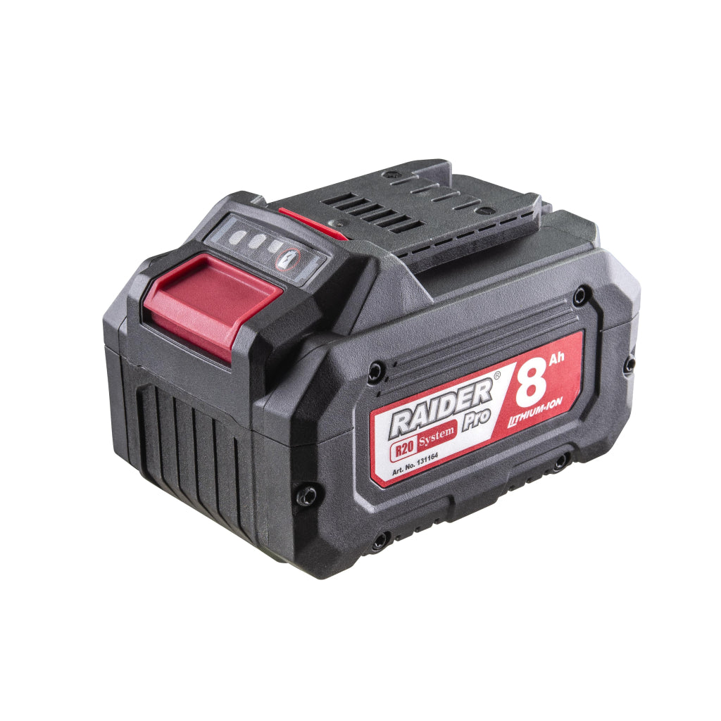 R20 Acumulator Li-ion 20V 8.0Ah compatibil cu intreaga gama Raider R20 R20 - O baterie, multe posibilitati!
