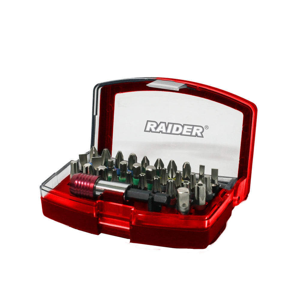 Raider set 32 biti si suport magnetic 1/4'' R20 - O baterie, multe posibilitati!