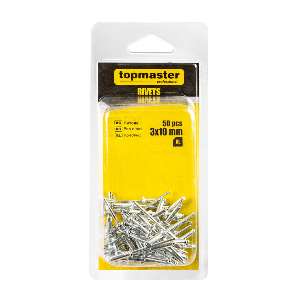Set 50 pop-nituri din aluminiu Ø3.0 mm Topmaster Professional R20 - O baterie, multe posibilitati!