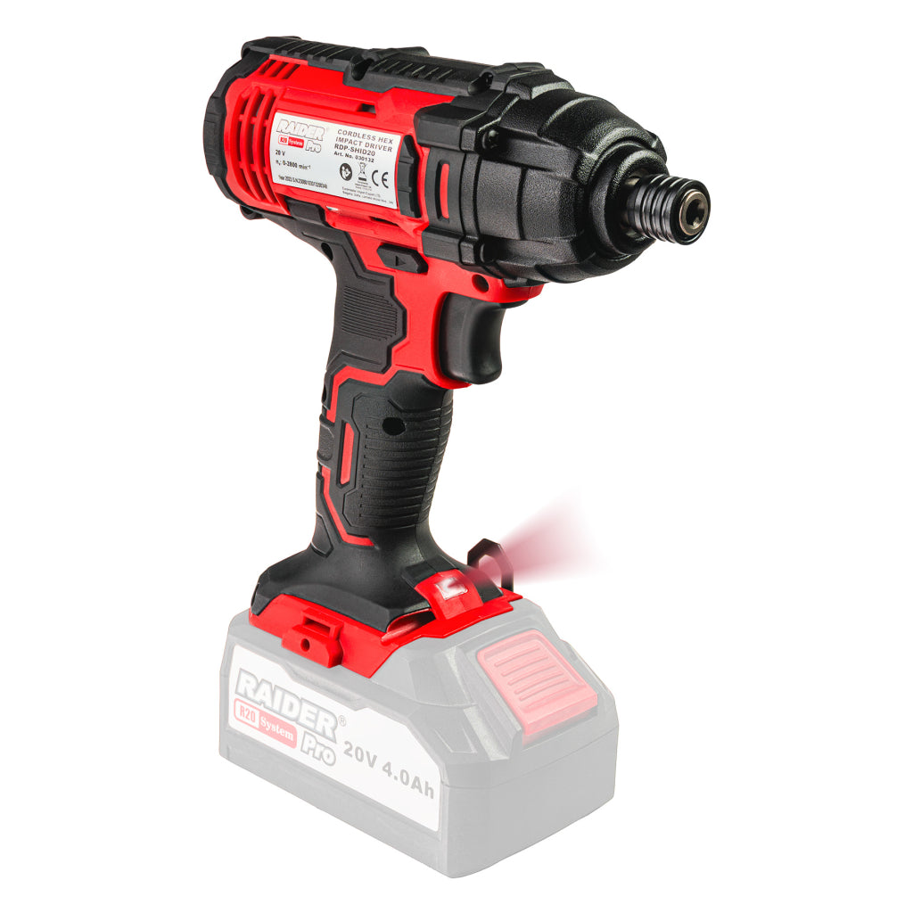 Raider R20 Masina insurubat cu impact 20V HEX1/4" 180Nm SOLO RDP-SHID20 R20 - O baterie, multe posibilitati!