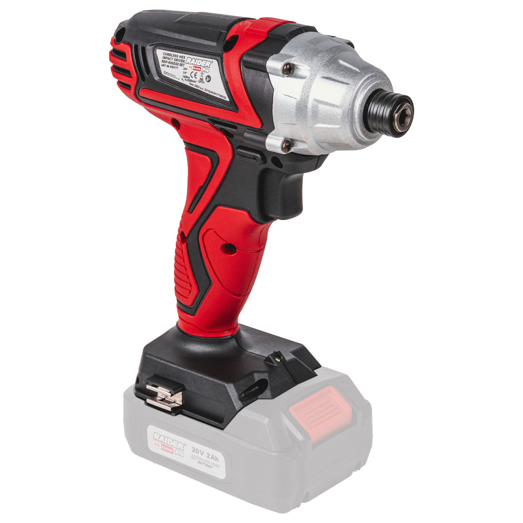 Raider R20 Masina insurubat cu impact 20V HEX1/4" 140Nm SOLO RDP-KHID20 R20 - O baterie, multe posibilitati!