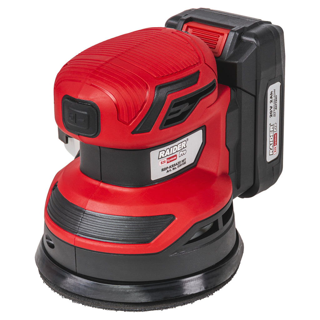 Raider R20 Slefuitor orbital 20V Ø125mm viteza variabila 2.0Ah RDP-KRSA20 R20 - O baterie, multe posibilitati!