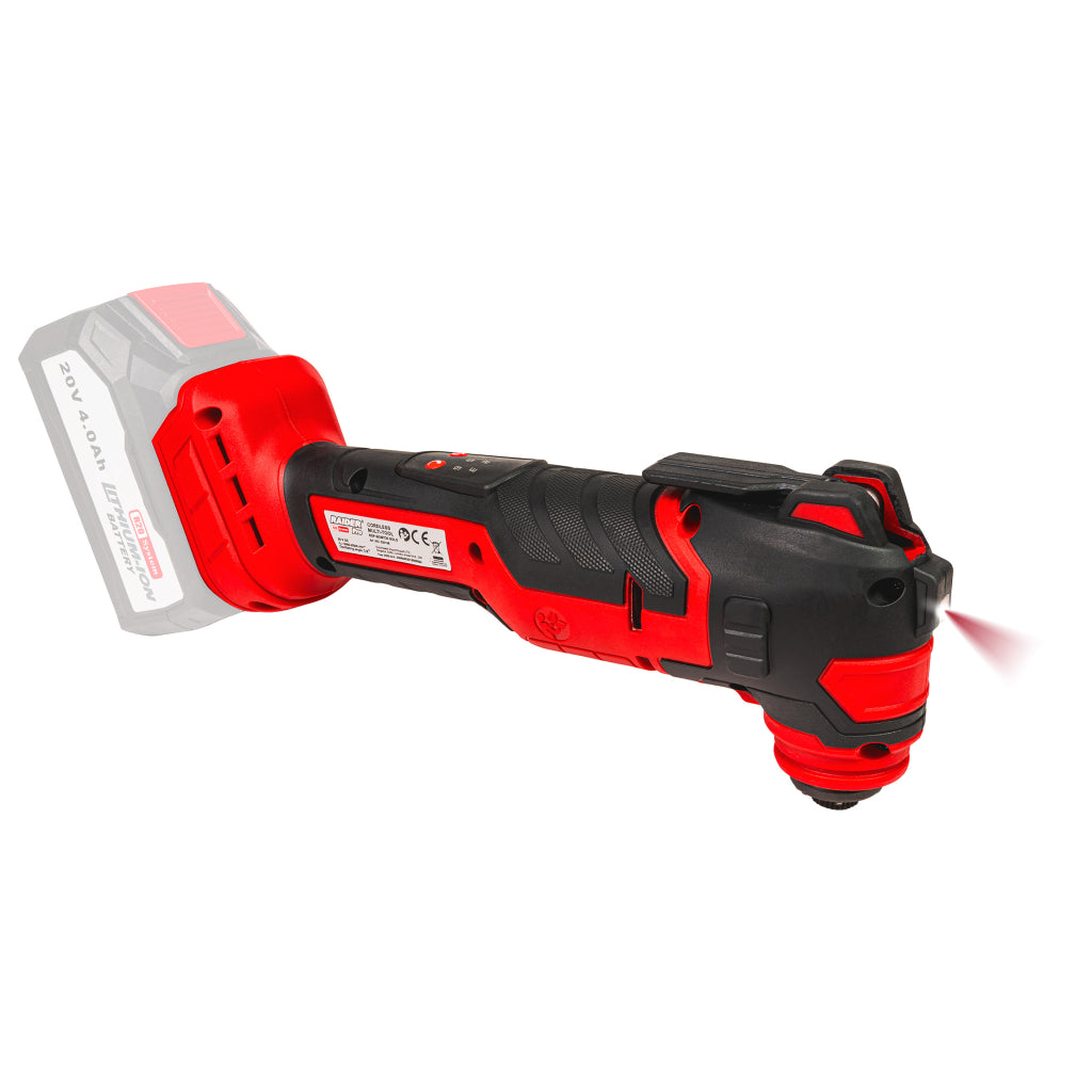 Unealtă Multifuncțională Oscilantă Brushless Raider Pro R20 RDP-BOMT20, 20V, Solo, Valiză Transport R20 - O baterie, multe posibilitati!