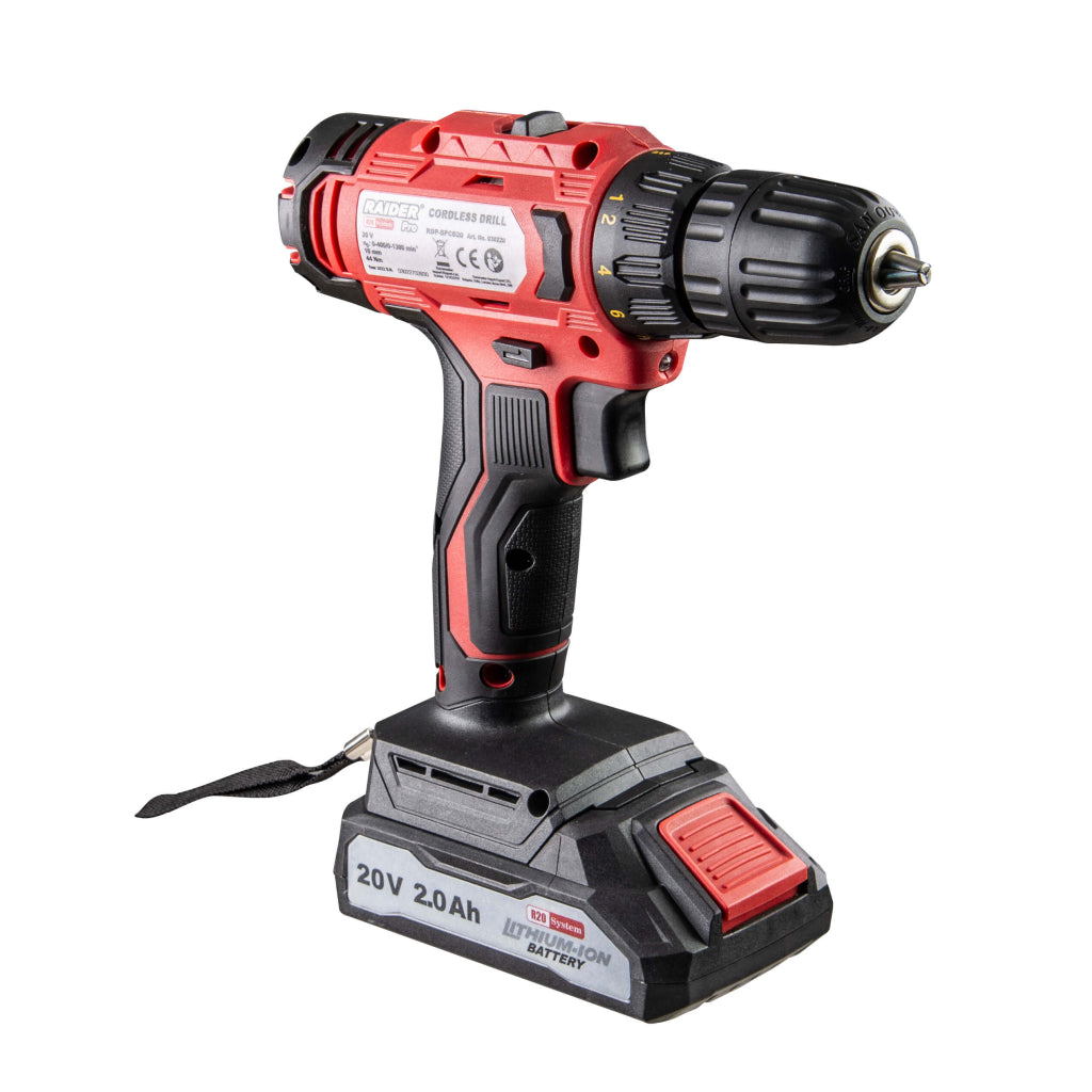 Raider R20 Masina de gaurit si insurubat 20V 2x2.0Ah 44Nm RDP-SPCD20 R20 - O baterie, multe posibilitati!