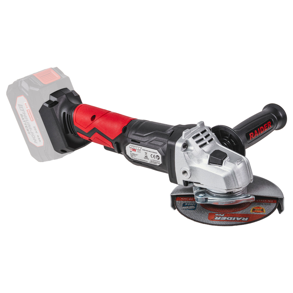 Raider R20 Polizor unghiular Ø125mm 20V SOLO RDP-KBAG20 R20 - O baterie, multe posibilitati!
