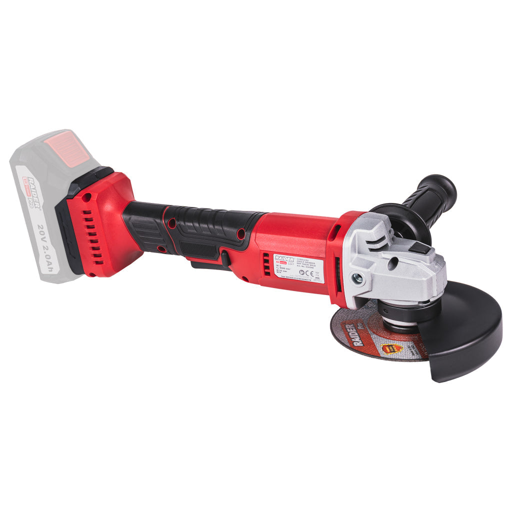 Raider R20 Polizor unghiular Ø125mm 20V SOLO RDP-YAG20 R20 - O baterie, multe posibilitati!