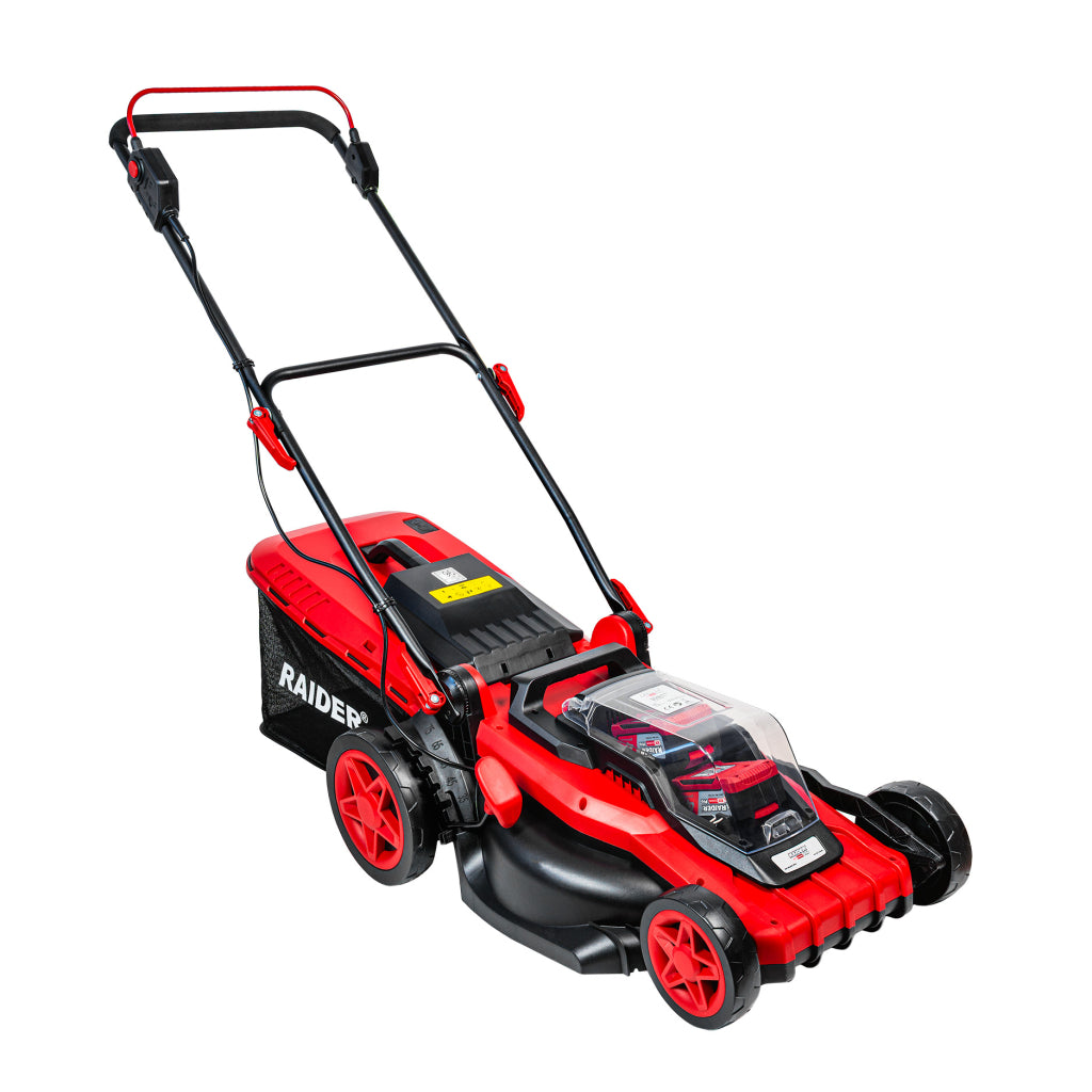 Raider R20 Masina tuns iarba brushless 40V 37cm 35L SOLO RDP-BCLM20 R20 - O baterie, multe posibilitati!