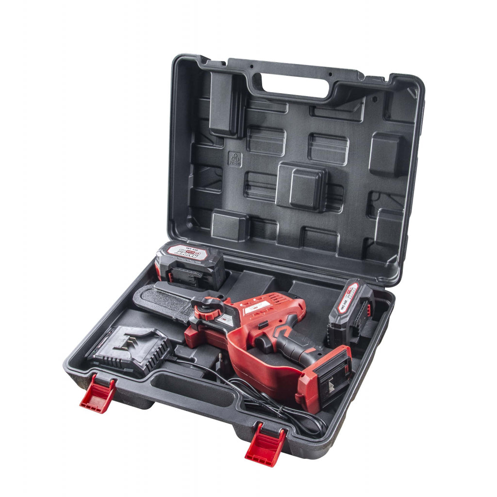 Raider R20 Fierastrau de gradina cu lant si lama 20V 100mm 2.0 + 4.0Ah RDP-SBGP20 R20 - O baterie, multe posibilitati!