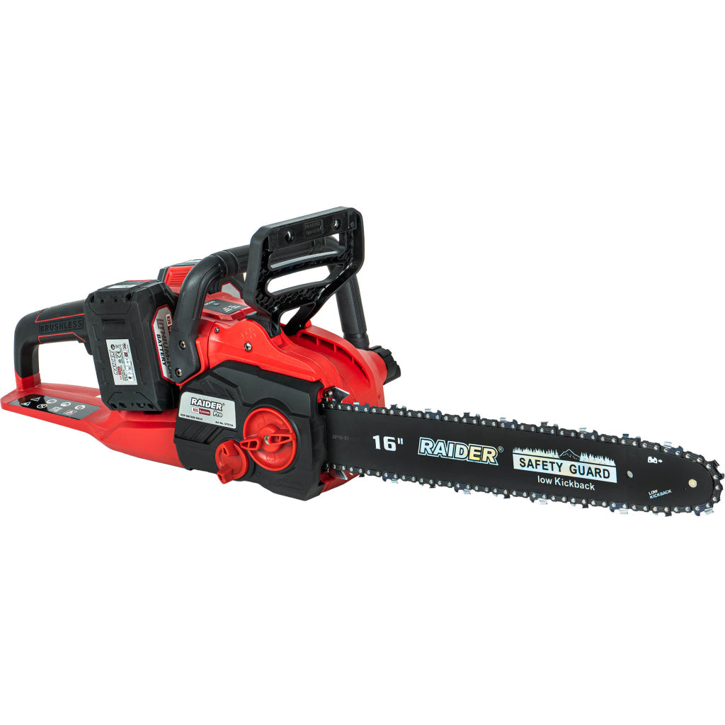 Raider R20 Fierastrau electric cu lant si lama 40V 400mm 2x4.0Ah RDP-SBCS20 R20 - O baterie, multe posibilitati!