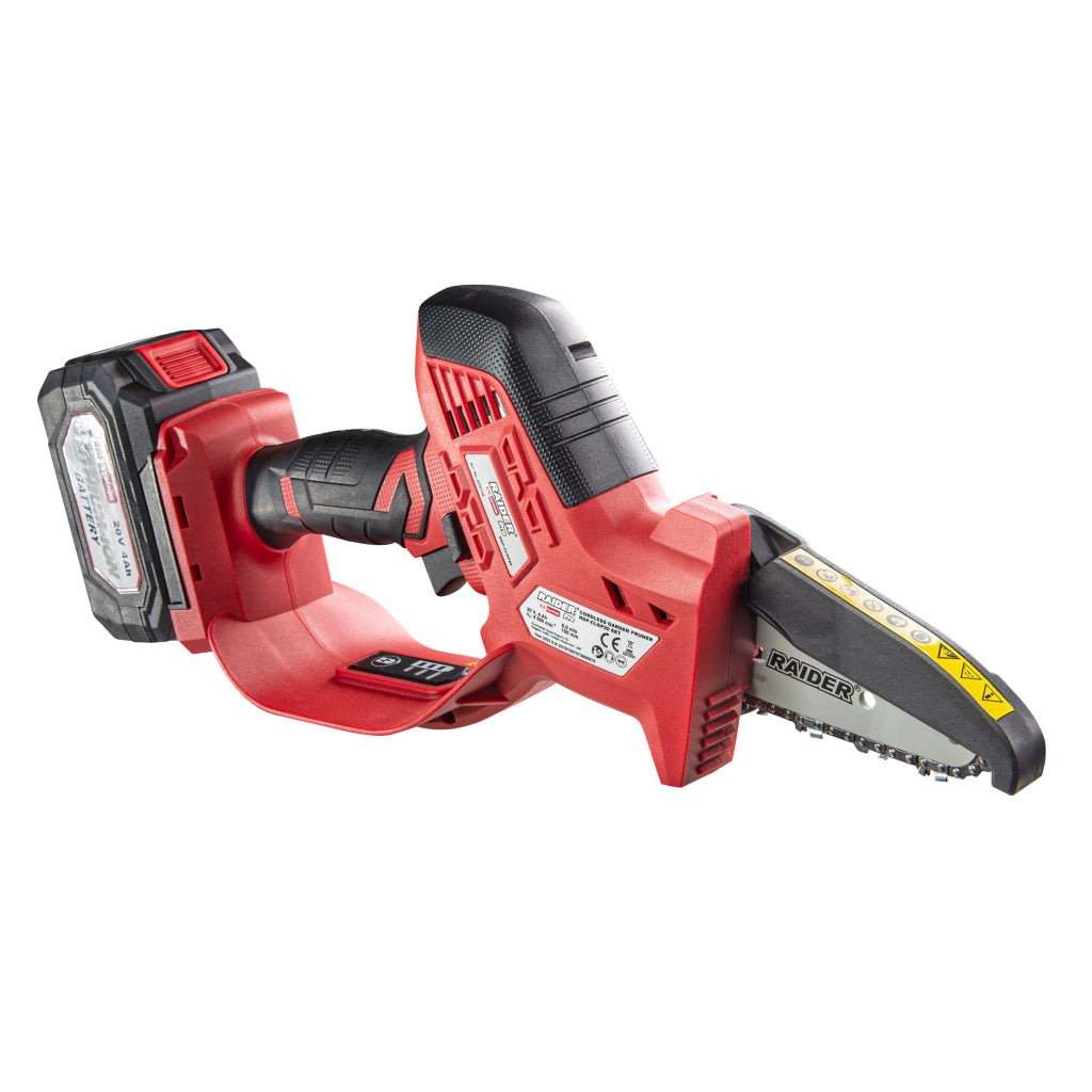 Raider R20 Fierastrau de gradina cu lant si lama 20V 100mm 4.0Ah RDP-GLGP20 R20 - O baterie, multe posibilitati!