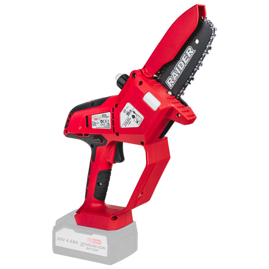 Raider R20 Fierastrau de gradina cu lant si lama 20V 150mm SOLO RDP-KCCS20 R20 - O baterie, multe posibilitati!