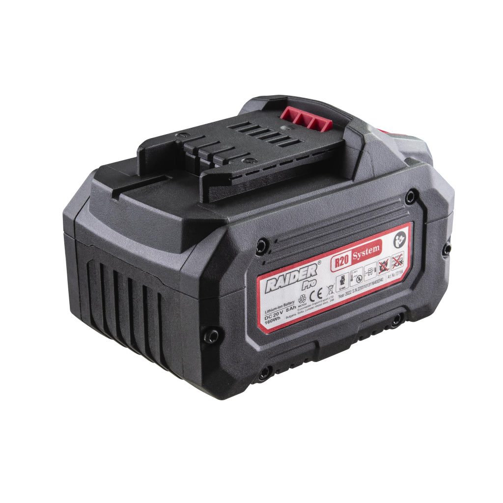 R20 Acumulator Li-ion 20V 8.0Ah compatibil cu intreaga gama Raider R20 R20 - O baterie, multe posibilitati!