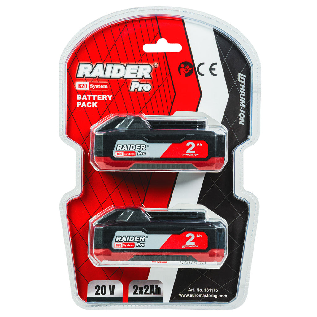 R20 set 2 acumulatori 2.0 amperi compatibili cu intreaga gama Raider R20 R20 - O baterie, multe posibilitati!