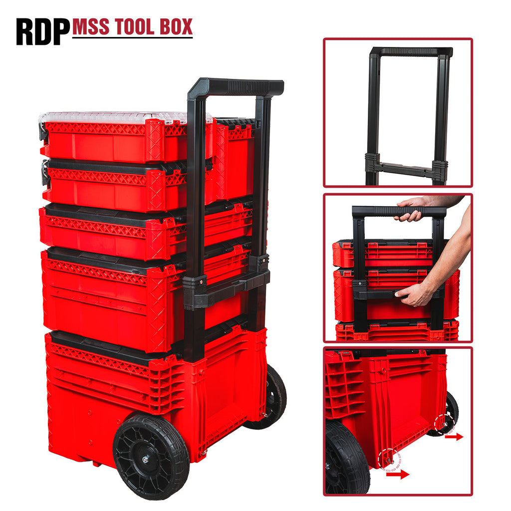 Raider sistem depozitare modular 556x1120x424mm roti IP65 RDP-MSS7 R20 - O baterie, multe posibilitati!