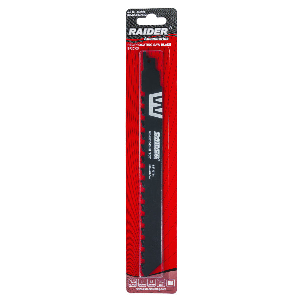 Raider lama fierastrau sabie pentru caramida 240 x 12.7 mm 2TPI R20 - O baterie, multe posibilitati!