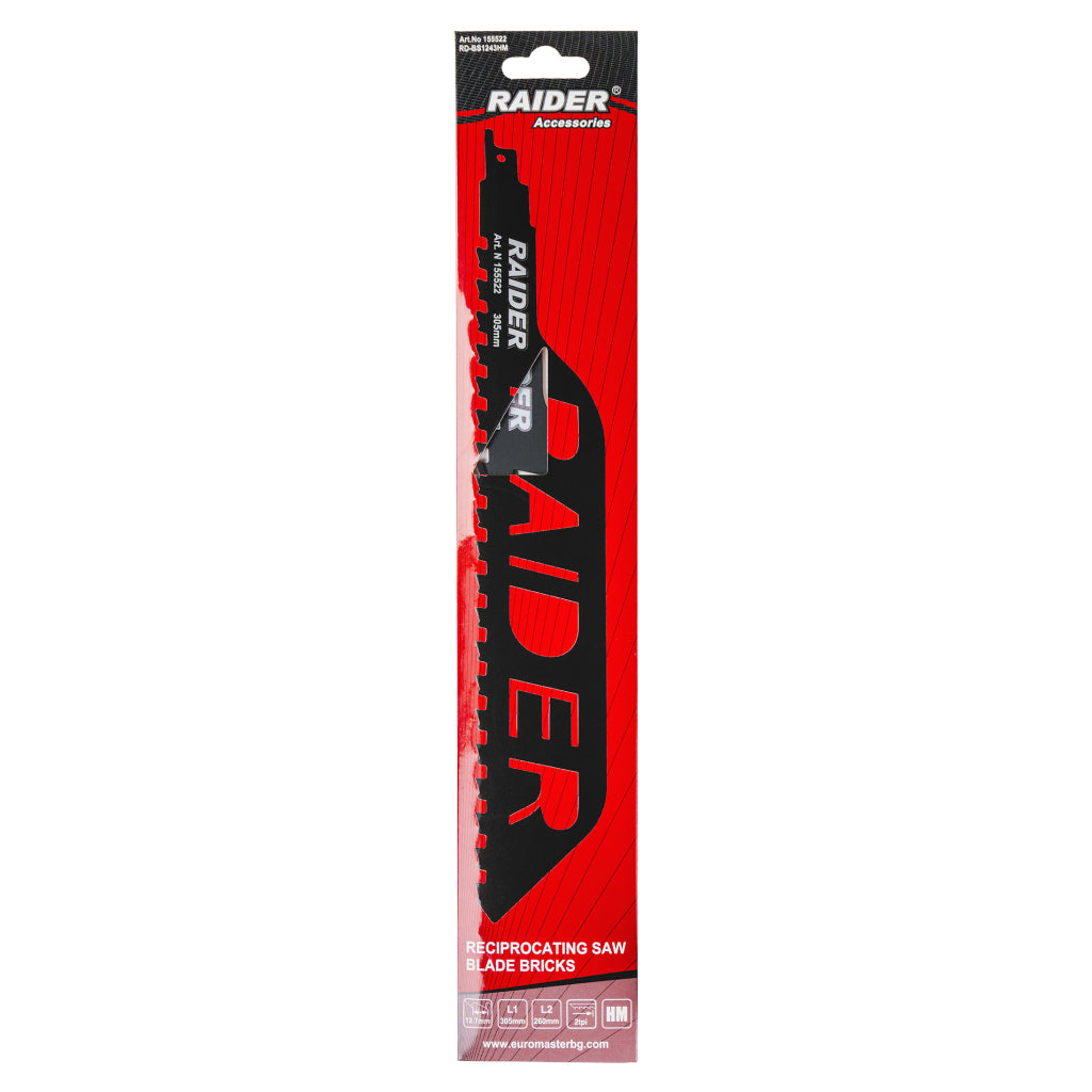 Raider lama fierastrau sabie pentru caramida 305 x 12.7 mm 2TPI R20 - O baterie, multe posibilitati!