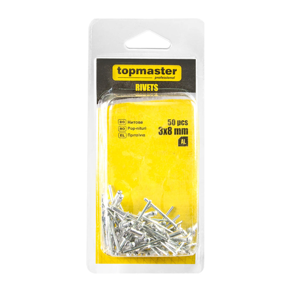 Set 50 pop-nituri din aluminiu Ø3.0 mm Topmaster Professional R20 - O baterie, multe posibilitati!