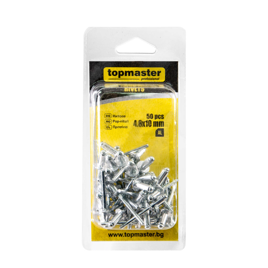 Set 50/40 pop-nituri din aluminiu Ø4.8 mm Topmaster Professional R20 - O baterie, multe posibilitati!
