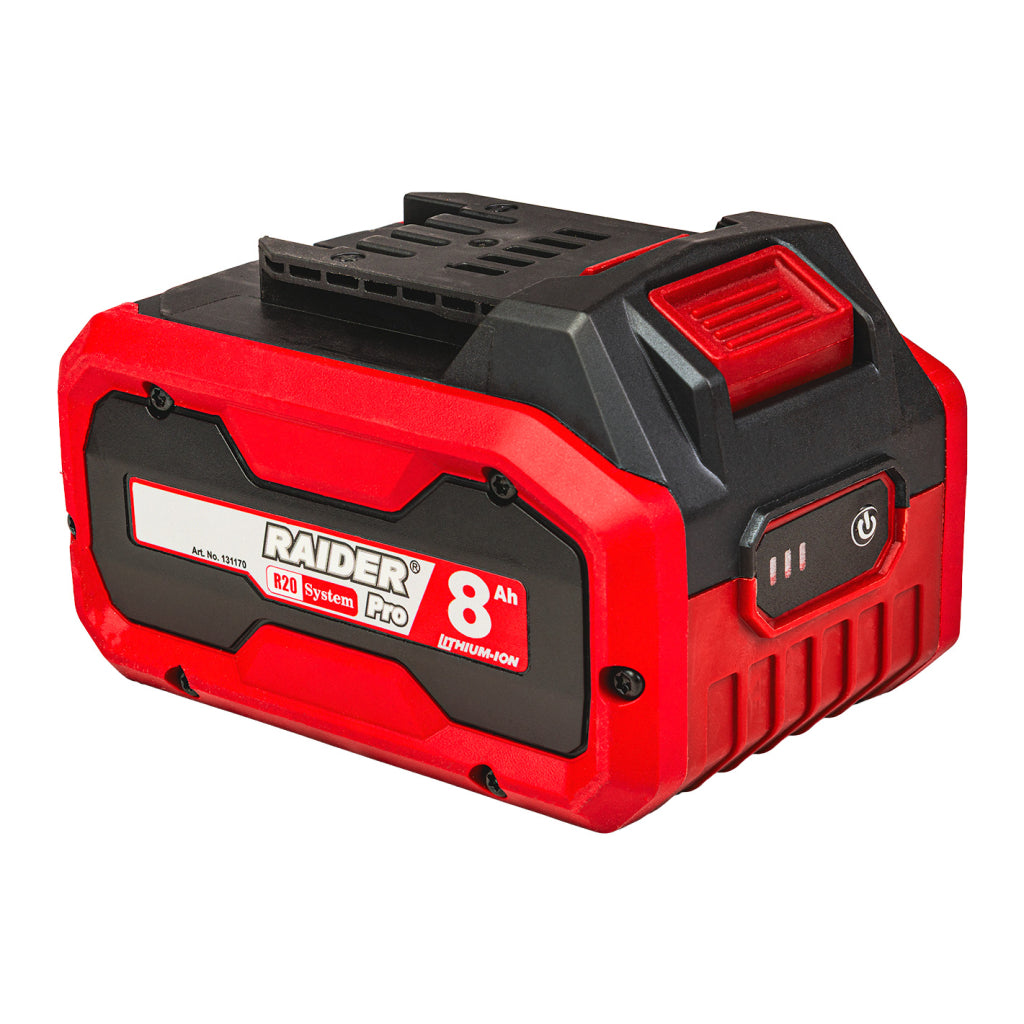R20 Acumulator Li-ion 20V 8.0 Ah compatibil cu intreaga gama Raider R20 R20 - O baterie, multe posibilitati!