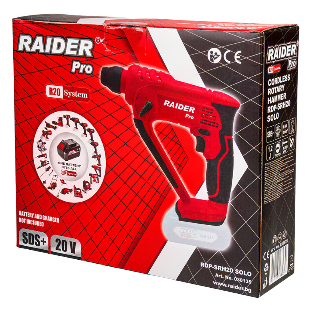 Raider R20 Ciocan rotopercutor SDS 20V SOLO 1.2J RDP-SRH20 R20 - O baterie, multe posibilitati!