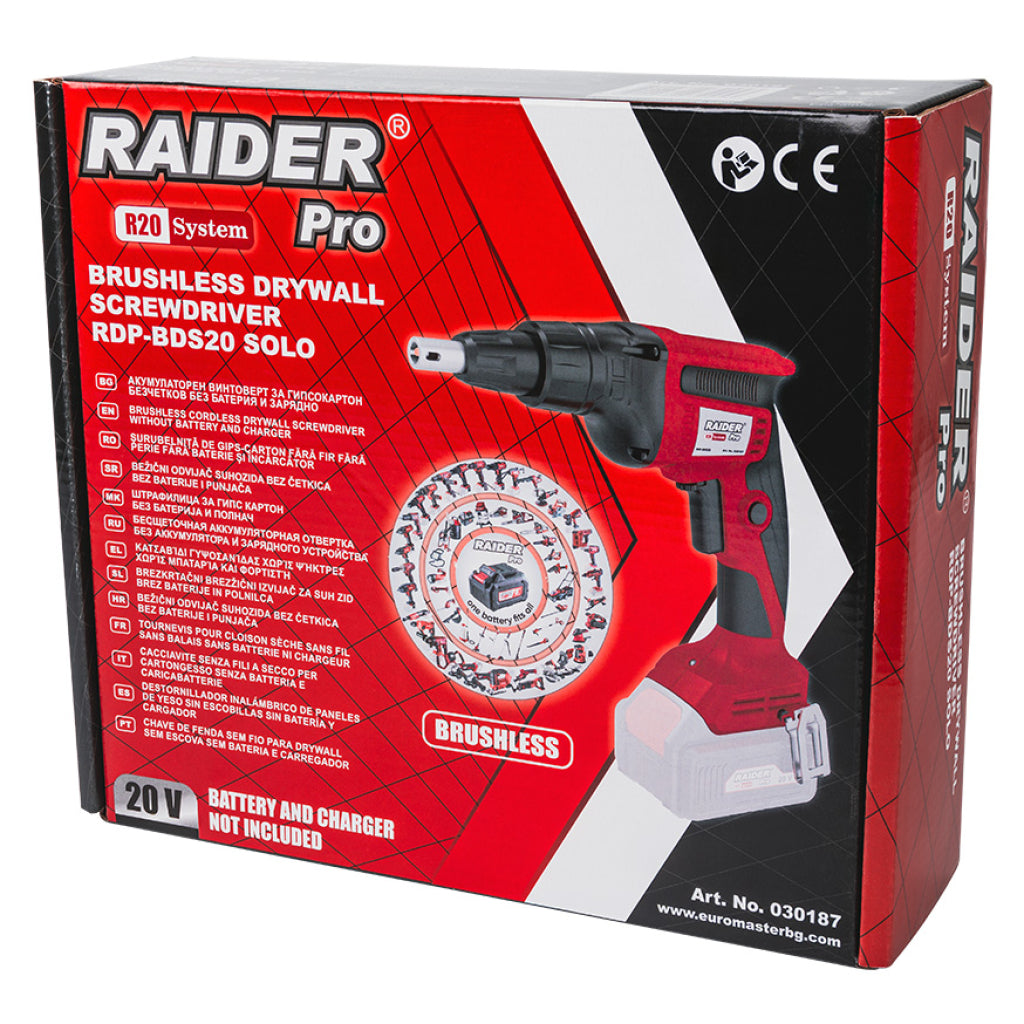 Raider R20 Surubelnita electrica gips-carton 20V SOLO RD-BDS20 R20 - O baterie, multe posibilitati!