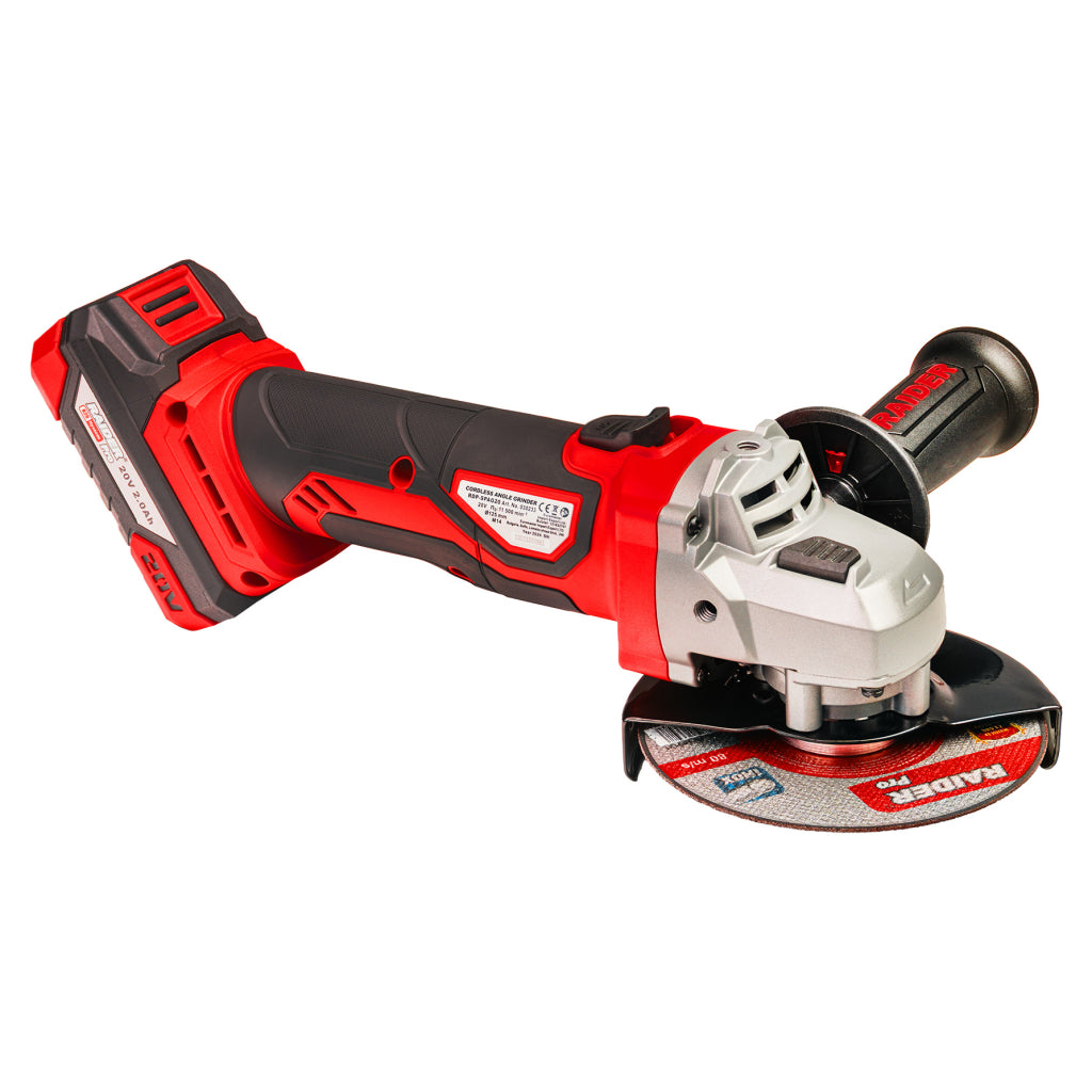 Raider R20 trusa bormasina polizor unghiular cheie impact si casti bluetooth cadou 20V 2x2.0Ah RDP R20 - O baterie, multe posibilitati!
