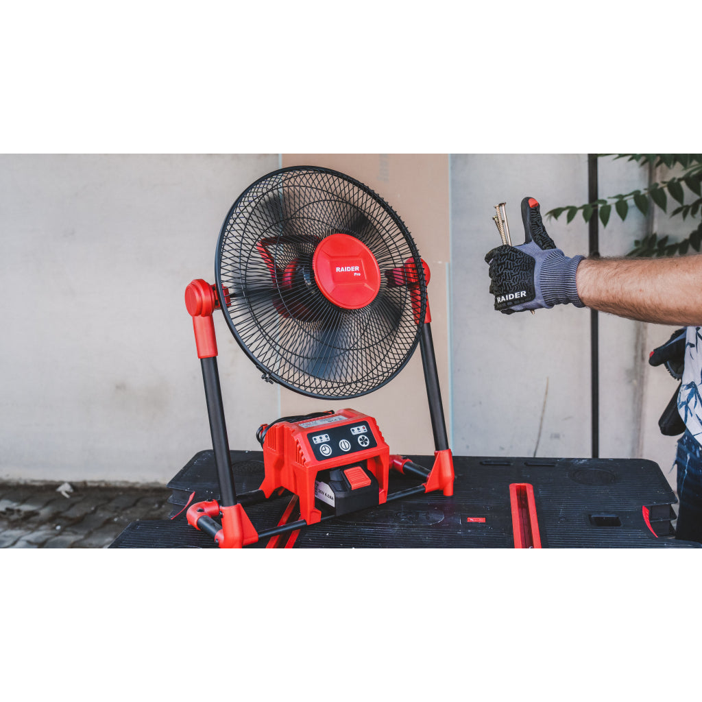 Raider R20 ventilator de lucu 20V si 230V 300 mm SOLO RDP-SWF20 R20 - O baterie, multe posibilitati!
