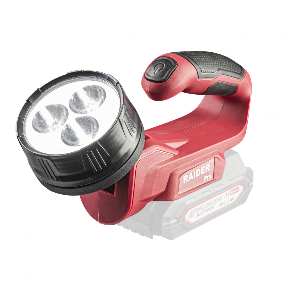 Raider R20 Lanterna si lampa de lucru 20V 3 LED 260lm SOLO RDP-SCLWL20 R20 - O baterie, multe posibilitati!