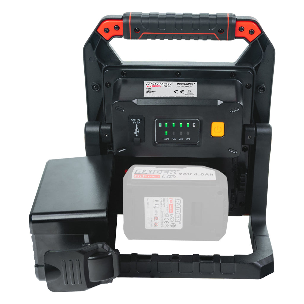 Raider R20 Lampa de lucru 20W 45W 5000lm dimabila USB AL SOLO RDP-ZWL20 R20 - O baterie, multe posibilitati!