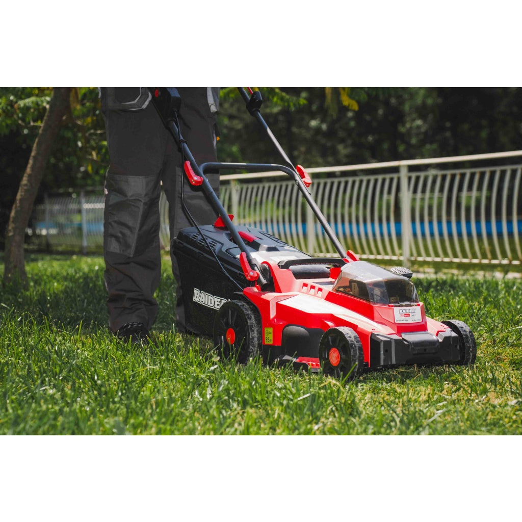 Raider R20 Masina tuns iarba brushless 40V 37cm 35L SOLO RDP-BCLM20 R20 - O baterie, multe posibilitati!