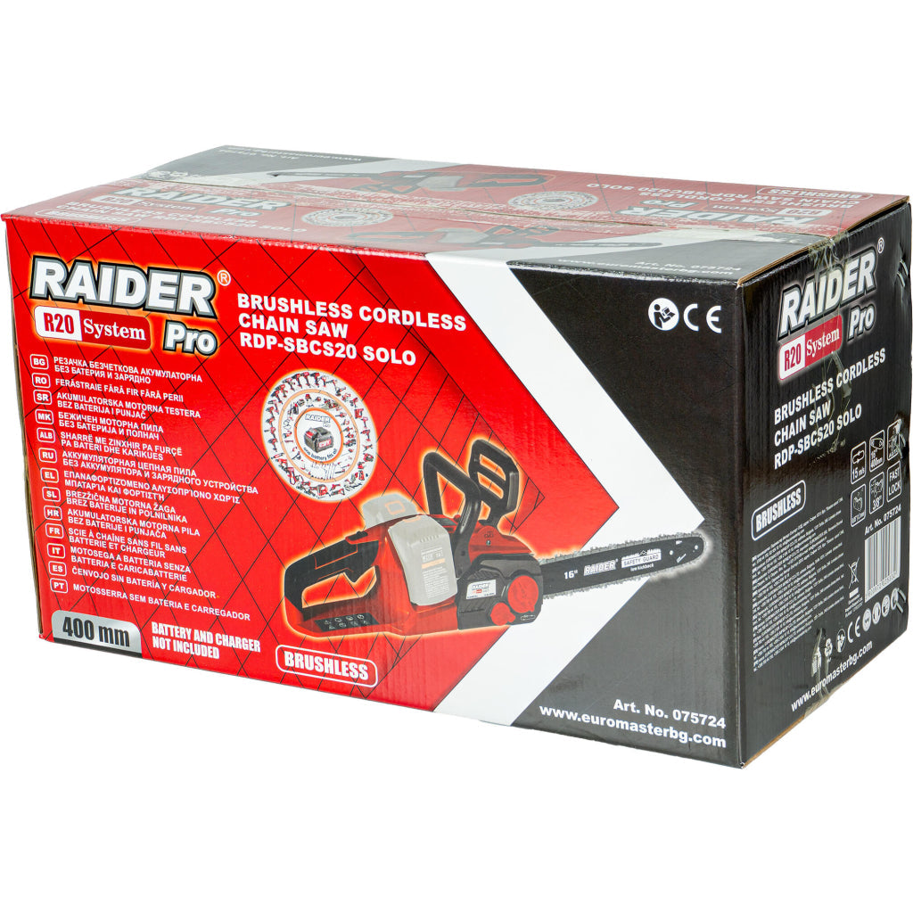 Raider R20 Fierastrau electric cu lant si lama 40V 400mm SOLO RDP-SBCS20 R20 - O baterie, multe posibilitati!