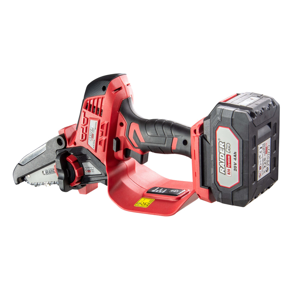 Raider R20 Fierastrau de gradina cu lant si lama 20V 100mm 4.0Ah RDP-GLGP20 R20 - O baterie, multe posibilitati!