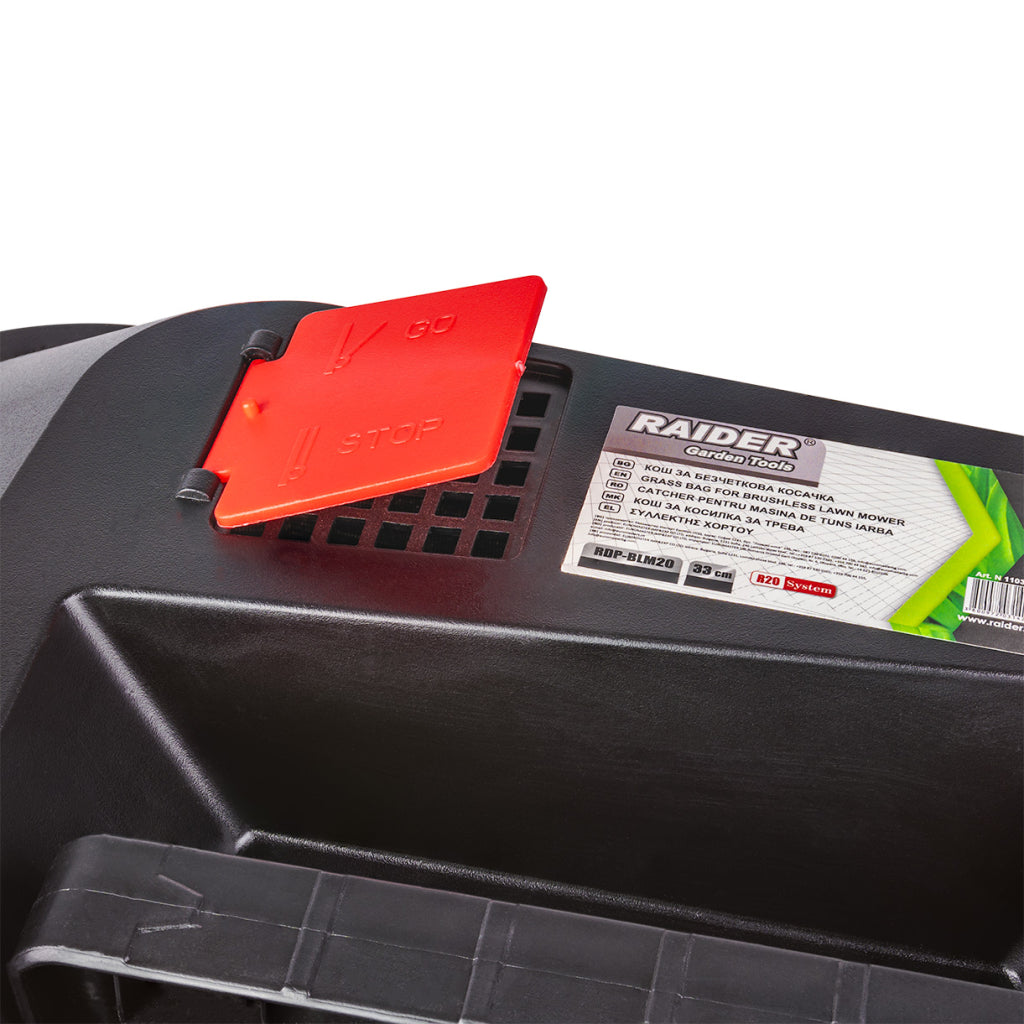 Raider R20 Sac colector pentru masina de tuns iarba RDP-BLM20 R20 - O baterie, multe posibilitati!