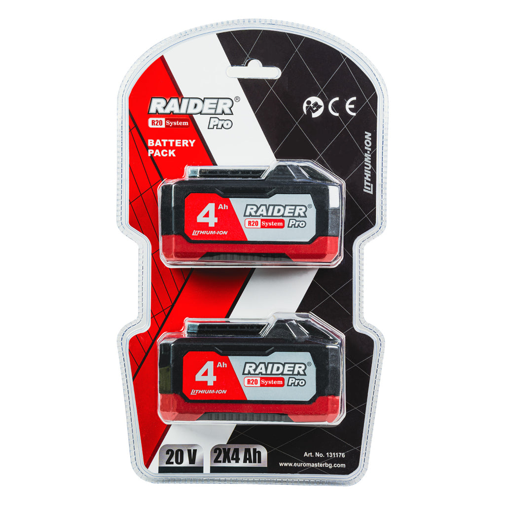 R20 set 2 acumulatori 4.0 amperi compatibili cu intreaga gama Raider R20 R20 - O baterie, multe posibilitati!