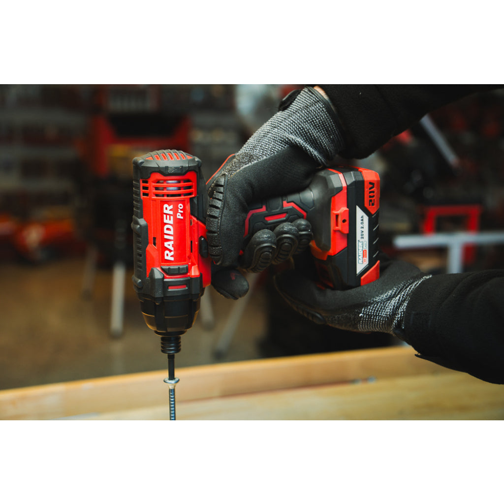 Raider R20 Masina insurubat cu impact 20V HEX1/4" 180Nm SOLO RDP-SHID20 R20 - O baterie, multe posibilitati!