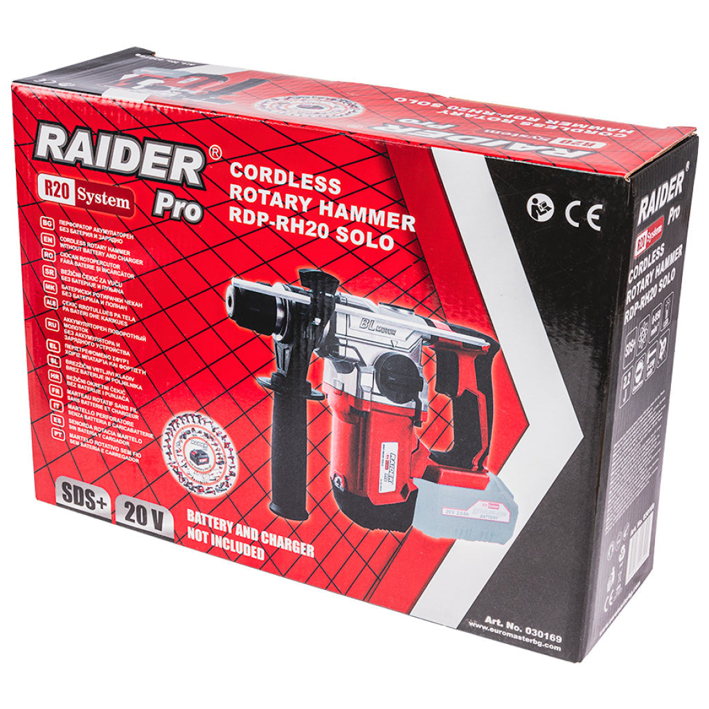 Raider R20 Ciocan rotopercutor SDS 20V SOLO 2.2J RDP-RH20 R20 - O baterie, multe posibilitati!